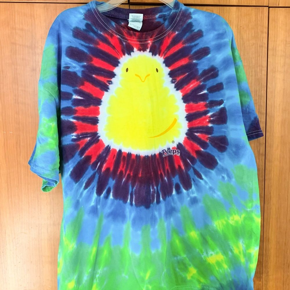 VINTAGE GILDAN X PEEPS TIE DYE TEE